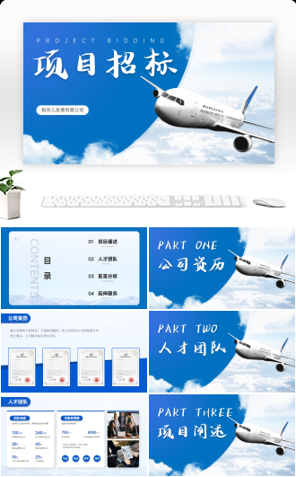 商务风工程项目招标项目计划书