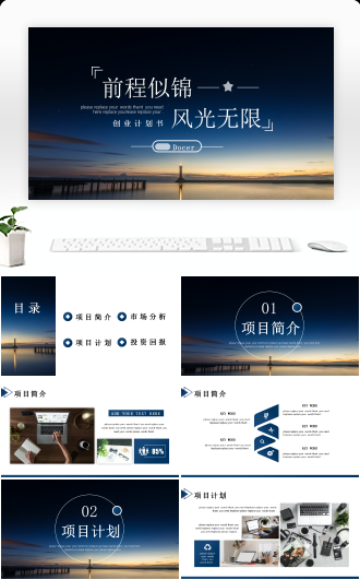 大气欧美风商业计划通用模板
