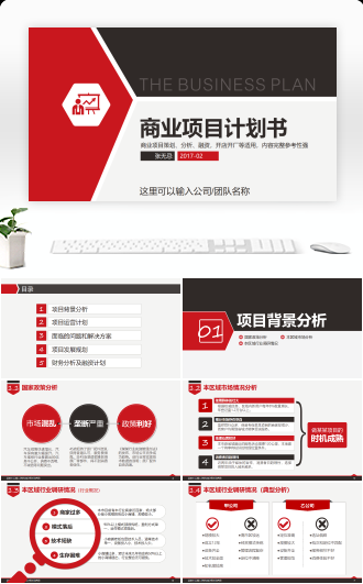 红黑创业计划书商业计划书商业项目策划融资计划PPT