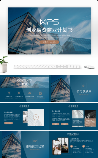高端大气简约时尚创业融资商业计划书