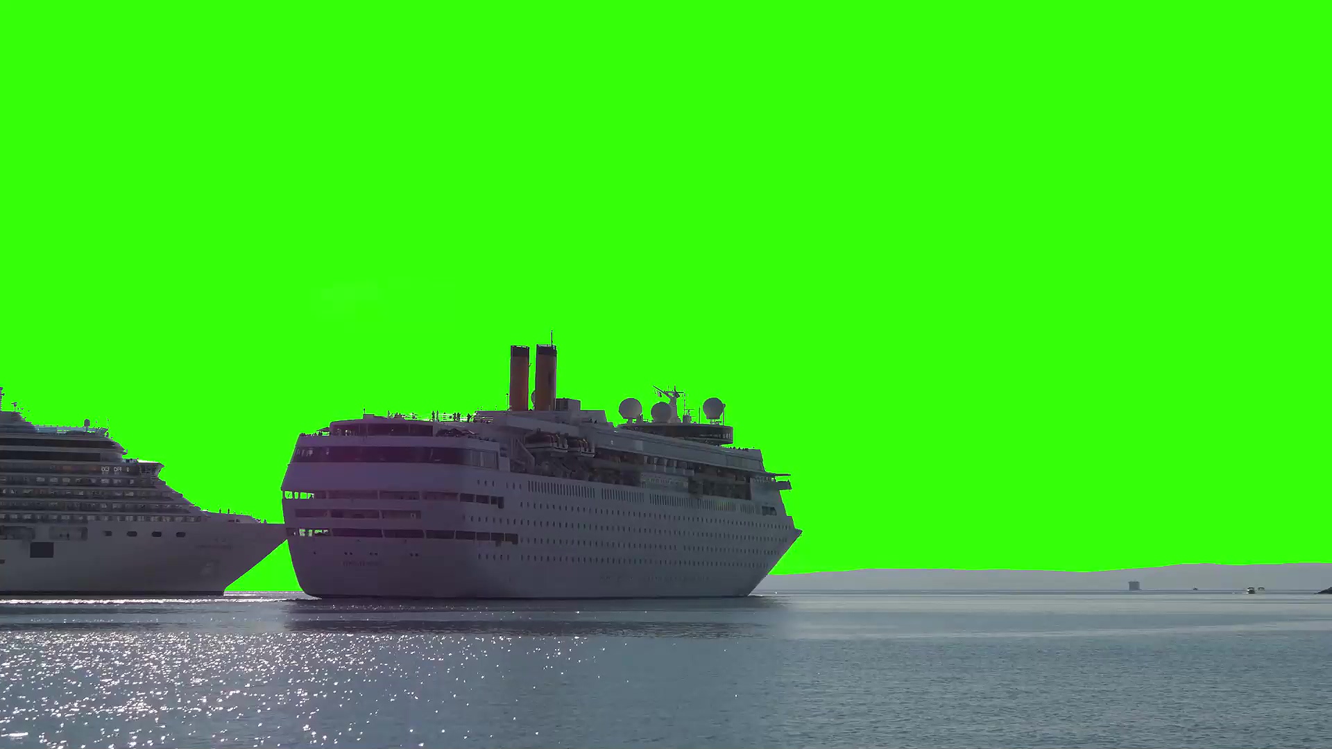 绿幕视频素材游轮