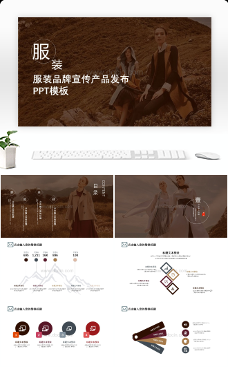 服装品牌宣传产品发布ppt模板