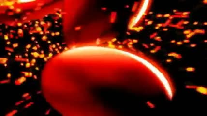 3D红色粒子爆炸流动唯美背景