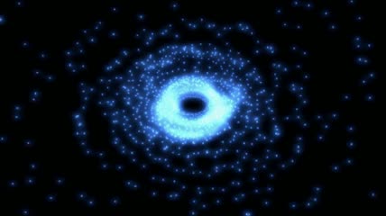 蓝色粒子风格3D宇宙银河唯美背景
