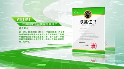 绿色简洁科技荣誉证书