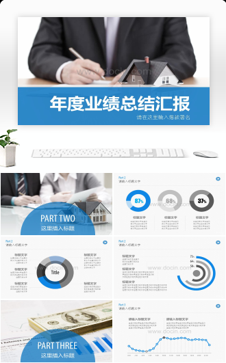 年度业绩总结汇报PPT模板