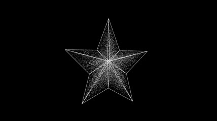 白色五角星旋转透明通道素材