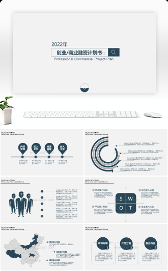 20XX创业商业融资计划书PPT模板