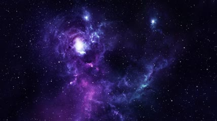 紫色宇宙粒子素材