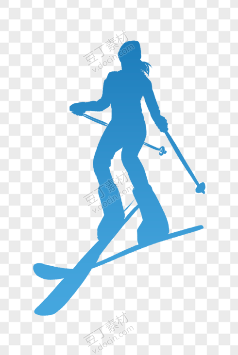 滑雪剪影