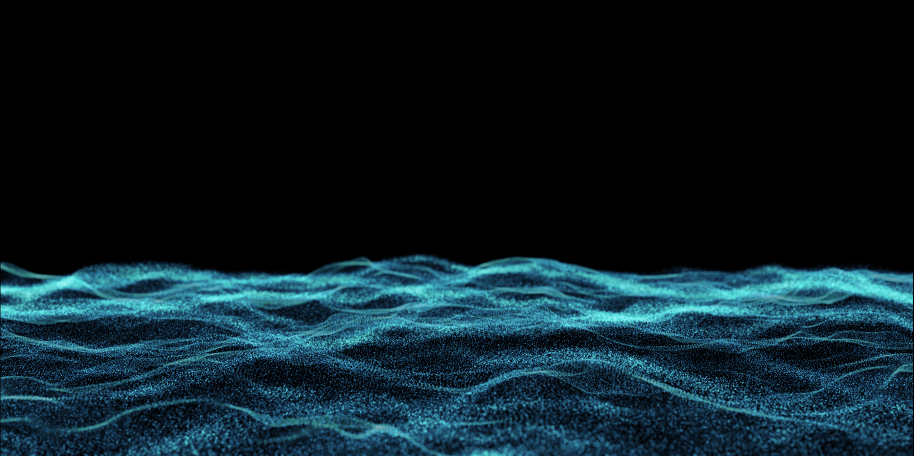 4K粒子海浪带透明通道无缝循环