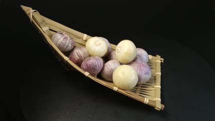 紫皮独头大蒜实拍（1）