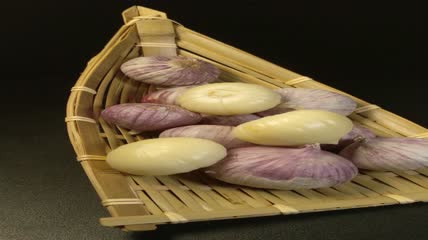 紫皮独头大蒜实拍（3）