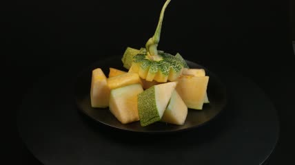 哈密瓜网纹甜瓜实拍（19）
