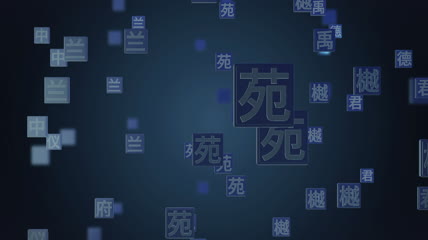 中国文字阵列穿梭AE模板