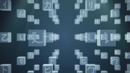 中国文字偏旁视频素材
