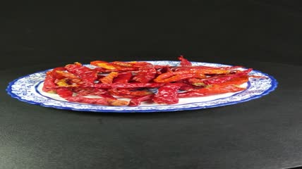 美食调味品红辣椒干辣椒4K实拍视频（4）