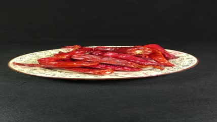美食调味品红辣椒干辣椒4K实拍视频（15）