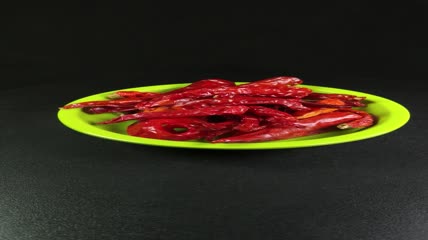 美食调味品红辣椒干辣椒4K实拍视频（21）