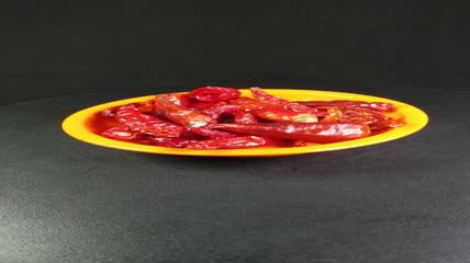 美食调味品红辣椒干辣椒4K实拍视频（22）
