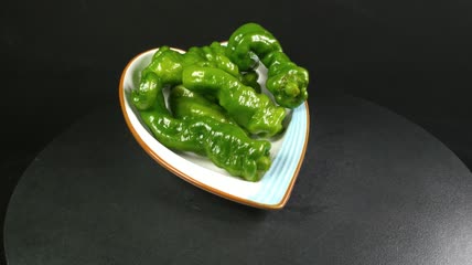 新鲜生态螺丝椒蔬菜食品4K实拍视频（1）