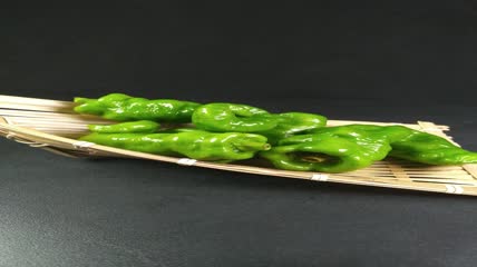 新鲜生态螺丝椒蔬菜食品4K实拍视频（3）