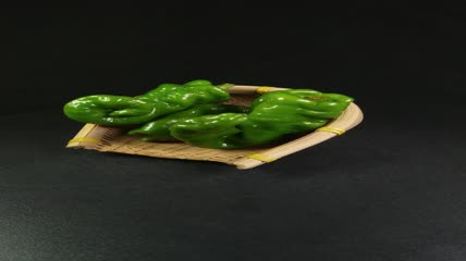 新鲜生态螺丝椒蔬菜食品4K实拍视频（9）