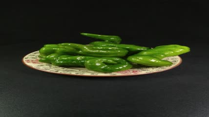 新鲜生态螺丝椒蔬菜食品4K实拍视频（10）