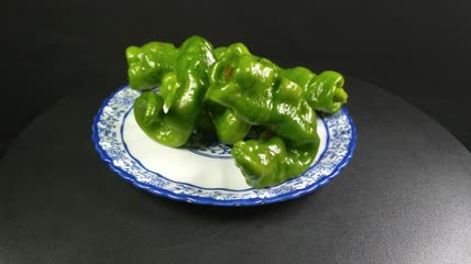 新鲜生态螺丝椒蔬菜食品4K实拍视频（14）