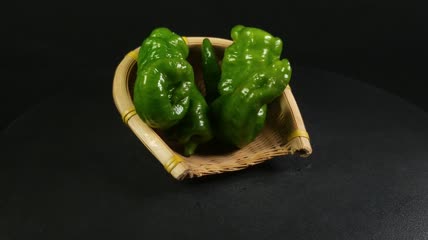 新鲜生态螺丝椒蔬菜食品4K实拍视频（15）