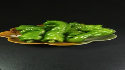 新鲜生态螺丝椒蔬菜食品4K实拍视频（16）
