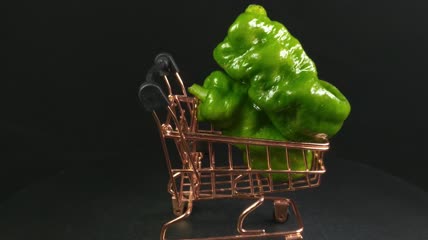 新鲜生态螺丝椒蔬菜食品4K实拍视频（18）