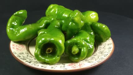 新鲜生态螺丝椒蔬菜食品4K实拍视频（22）