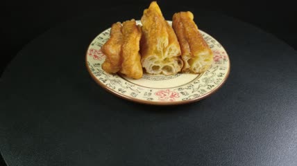 油炸食品油条美食食物4K实拍视频（5）