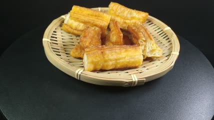 油炸食品油条美食食物4K实拍视频（11）