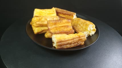 油炸食品油条美食食物4K实拍视频（19）