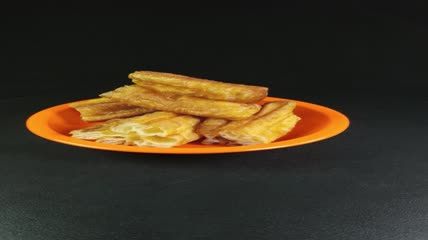 油炸食品油条美食食物4K实拍视频（21）