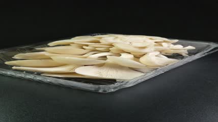蔬菜美食平菇菌4K实拍视频（1）