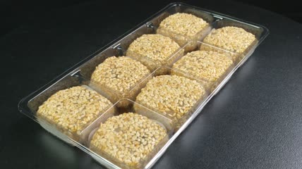 静物美食糕点甜点零食芝麻糯米粑粑4K实拍视频（3）