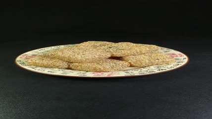 静物美食糕点甜点零食芝麻糯米粑粑4K实拍视频（10）