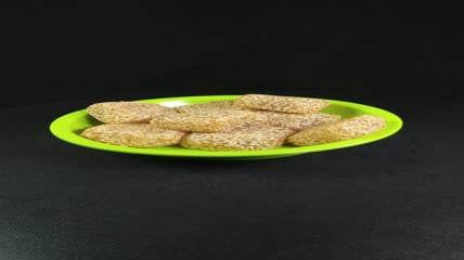 静物美食糕点甜点零食芝麻糯米粑粑4K实拍视频（20）