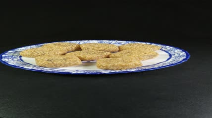 静物美食糕点甜点零食芝麻糯米粑粑4K实拍视频（21）
