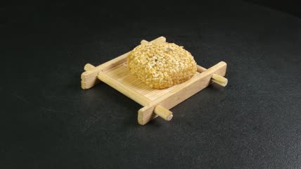 静物美食糕点甜点零食芝麻糯米粑粑4K实拍视频（22）