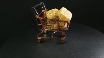 静物美食糕点甜点零食芝麻糯米粑粑4K实拍视频（25）
