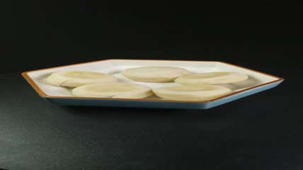 甜点美食绿豆饼4K实拍视频