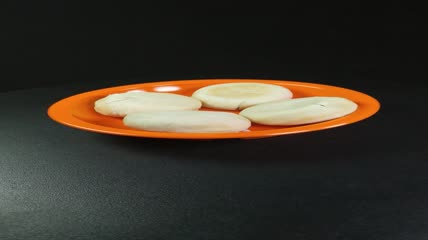 甜点美食绿豆饼4K实拍视频