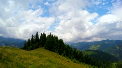 夏季山地景观延时实拍