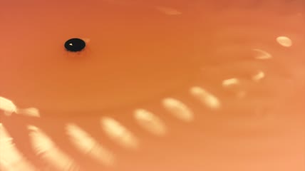 橙色液体特写视频