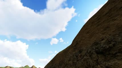 背景是天空的泥山_3D
