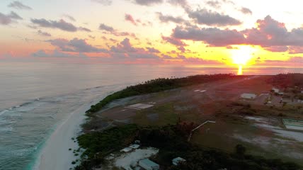 海滩着陆带航拍